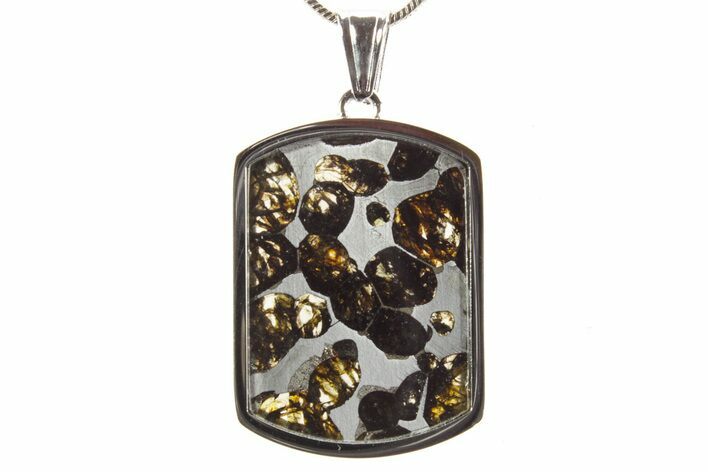 Sericho Pallasite Dog Tag Meteorite Pendant - Kenya #364110